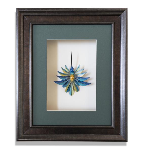 NEW MARMOL GALLERY framed wall art in free humming-bird - Picture 1 of 1